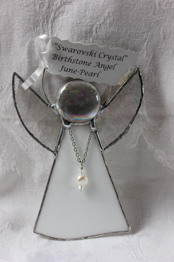 June Crystal Stained Glass Angel