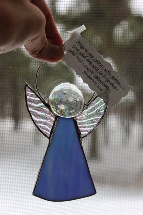 Iridescent Blue Hebrew's 1:14 Angel