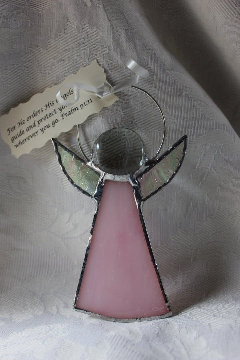 Quinn's Pink Psalm 91:11 Angel