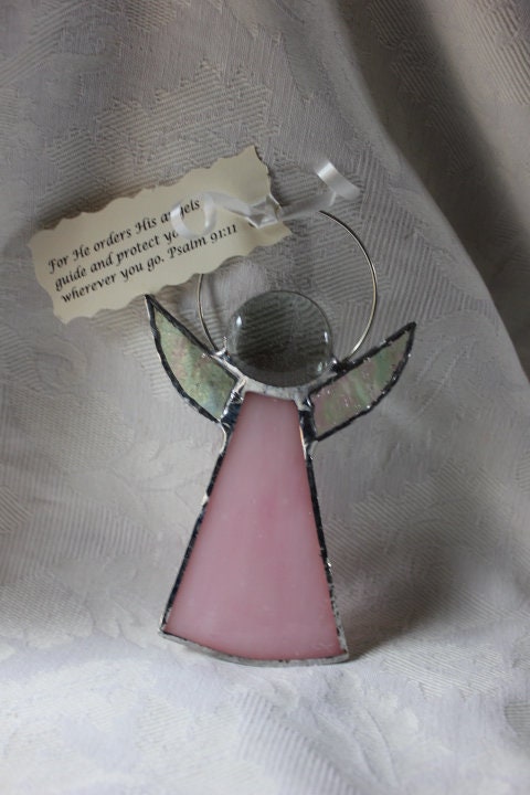 Quinn's Pink Psalm 91:11 Angel