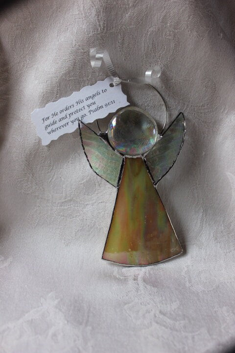 Honey Iridescent Psalm 91:11 Angel