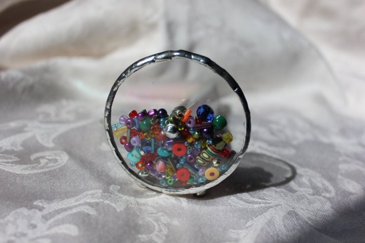 Black Iridescent Stained Glass Kaleidoscope