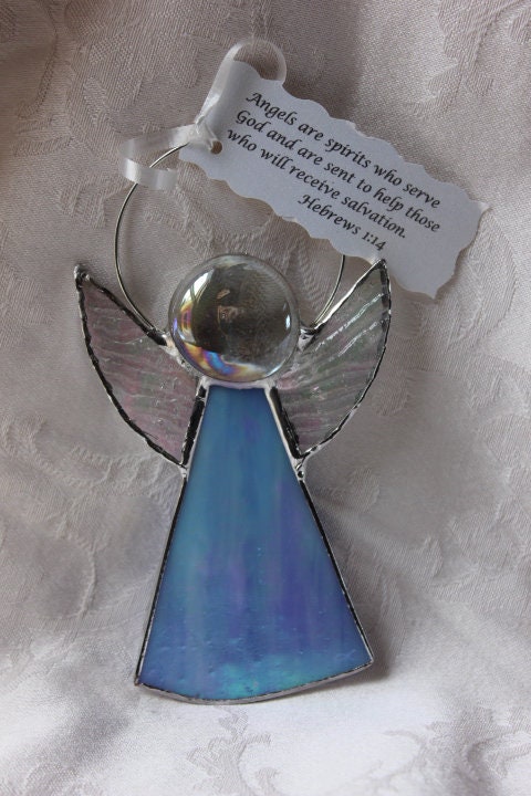 Iridescent Blue Hebrew's 1:14 Angel