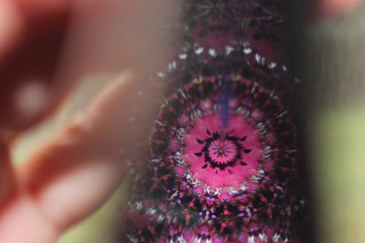 Blue Iridescent with Pink Wand Oil Scope