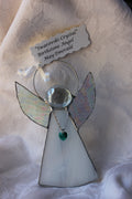 May Crystal Heart Stained Glass Angel